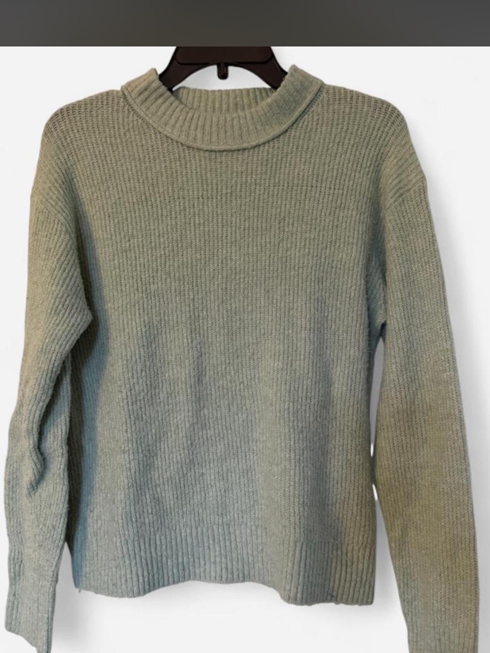 Soft American Eagle Crewneck Sweater in Sage Green
